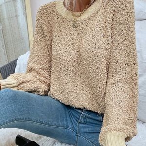 New with Tag Popcorn Sweater Oatmeal Marled Color